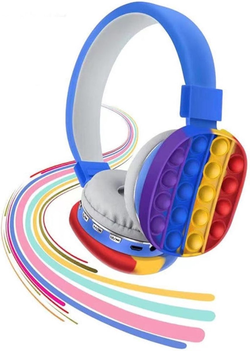 HEADSET/koptelefoon More COLORS, Kleurrijke draadloze bluetooth headset OOK voor kinderen/kids beschikbaar in BLAUW OF ROZE - Mooie cadeau