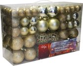 Kerstballen - Kerstboomversiering - Kerstballen - 100 stuks - 3 Maten - Kerstgift - Goud