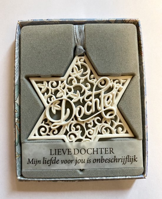 H&&H Inspirerende woorden hanger "Dochter" Gift in Stervorm