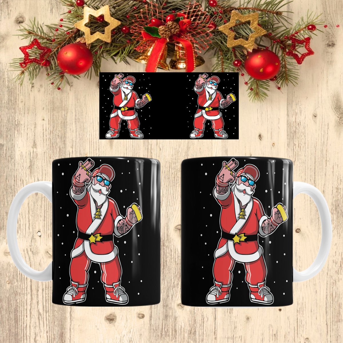 Mok kerstmis/Christmas Leuke Kerstman