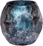 Oneiro's Luxe Waxinelichthouder  TEALIGHT Blaux - ø 10cm - kaarsenhouders - kaarsenhouder - waxinehouder - decoratie – woonaccessoires – theelichthouder – zwart – goud – zilver