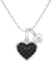 AËLRA Dameshanger | 0.22ct natuurlijke ronde, briljant geslepen diamant, G-H en zwart kleur, I1 zuiverheid in 14K goud