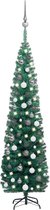 Huis en Tuin Depot Kunstkerstboom Met Led'S En Kerstballen Smal 180 Cm Groen