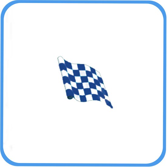 wit en blauw vlaggen - set van 9 stuks | bol.com