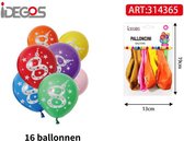 IDEGOS Ballonnen set - 16 stuks - Ballonnen - Ronde Ballonnen - Feestversiering decoratie - Kinderfeestje - Verjaardag - Cijfer 8
