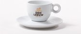Den Leeuw Koffie Kop + Schotel - 150ml- Krasbestendig- Horeca Kwaliteit - Voel je als een koning(in) met het majestueuze Den Leeuw koffiekopje met schotel - Horeca koffiekopjes met