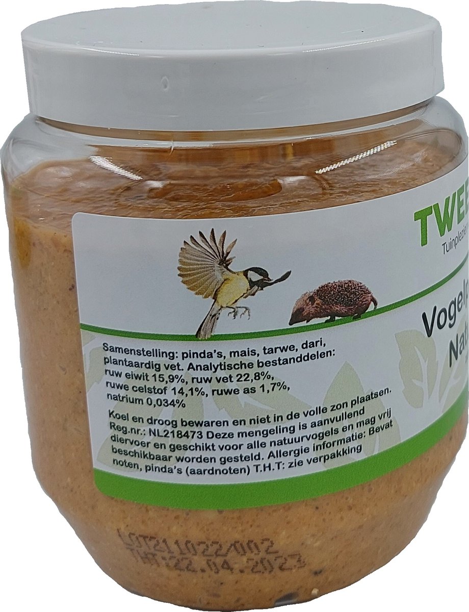 Vogelbescherming Nederland vogelpindakaas met noten en insecten 330 g kopen
