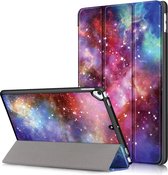 Arara Hoes Geschikt voor iPad (2021/2020/2019) 10.2 inch 9e/8e en 7e generatie hoes - Tri-fold bookcase - Galaxy