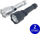 Verlichting Zaklamp Super 1 X Led 2 stuk zwart en zilver