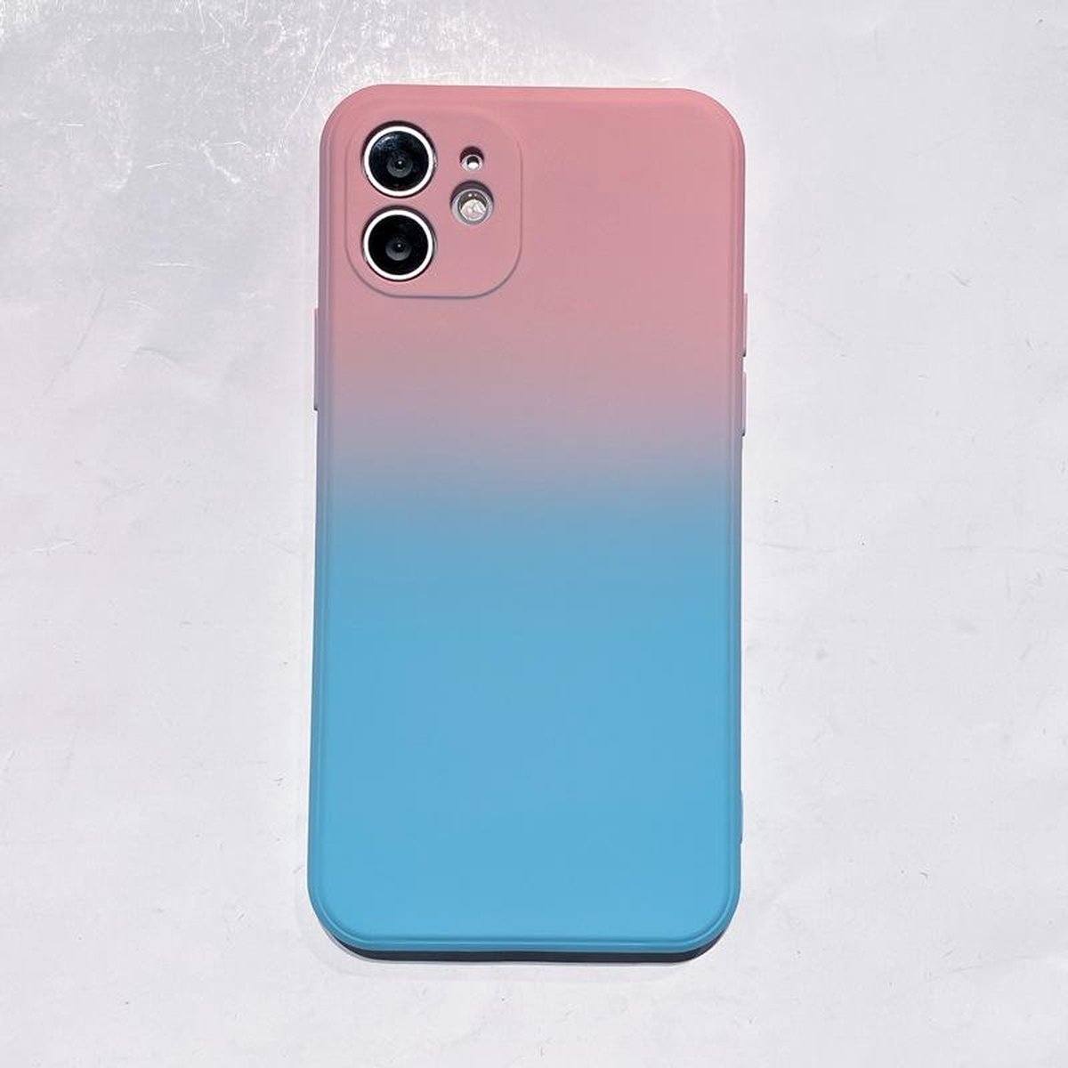 Pastel verloop iPhone 13 Promax Hoesje/case - Shockproof Case - TPU - blauw