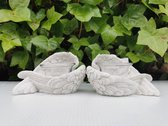 Set de 2 photophores photophores ailes d'ange Blanc ivoire