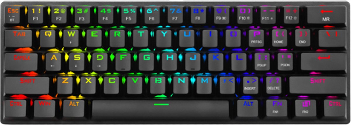 T-Dagger Verde 60% RGB Draadloos gaming toetsenbord - compacte QWERTY Gaming keyboard - BT 5.0
