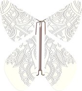 Magic Butterfly ® - Opdraai Vlinder - Magische Vlinders - Vlinder voor in een kaart – 10 stuks Tattoo Yellow Silver