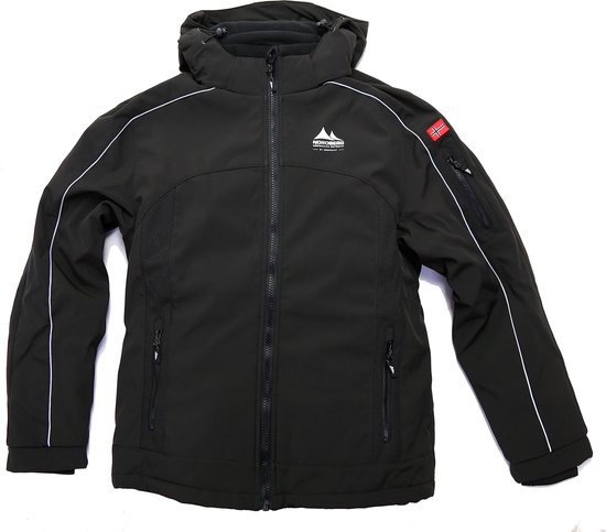 KEFITEVD Winterjas voor heren, ski-jack, waterdicht, warm gevoerd, outdoorjas met afneembare capuchon, softshell winterfleecejack, legergroen, M