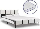 Bed Met Traagschuim Matras Kunstleer 90X200 Cm