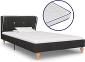 Bed Met Traagschuim Matras Kunstsuède 90X200 Cm