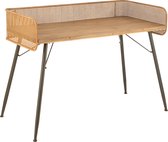 J-Line Console Hout/Metaal Naturel/Zwart