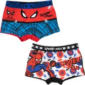 2 Pack Spider-Man Boxershorts - Rood/Blauw - Zwart/Wit - Maat 4/5 jaar