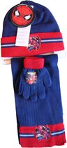 Spider-Man Sjaal+ muts en handschoenen - Rood/blauw