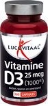 Flesje Lucovitaal Vitamine D3 25 mcg (1000 IE) capsules, met 365 capsules.