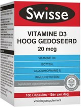 2x Swisse Vitamine D3 Hoog Gedoseerd 100 capsules