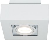 Plafondlamp Bosco 1L Wit - 1x GU10 LED 4,8W 2700K 355lm - IP20 - Dimbaar > spots verlichting led wit | opbouwspot led wit | plafondlamp wit | spotje led wit | led lamp wit