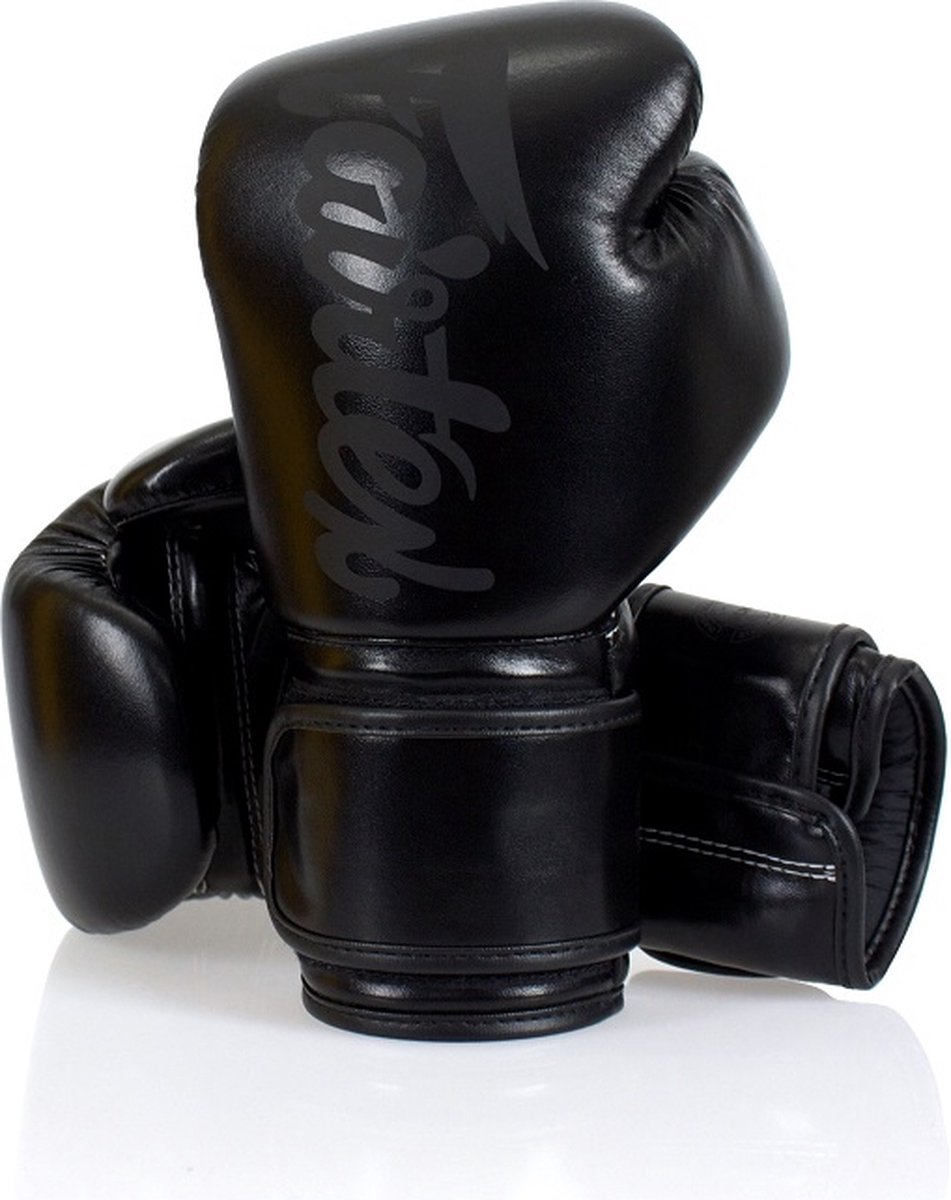 Fairtex BGV14SB Microfiber Bokshandschoenen - Art Collections - Solid Black 16 oz