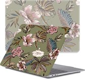 Lunso Geschikt voor MacBook Pro 16 inch M1/M2 (2021-2023) cover hoes - case - Vintage Garden