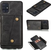 Samsung Galaxy A42 Card Case| Hoogwaardig PU Leren Hoesje | Kaarthouder | Telefoonhoesje | Zwart