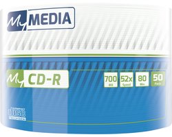 My Media Cd Cd-R Voor Pc Laptop Computer 700Mb Snelle Schrijfbaarheid Wrap 50 Stuks