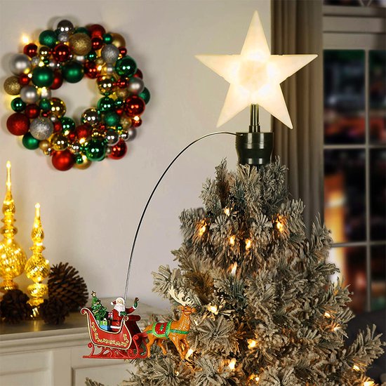 Zhenqi Kerst LED Licht Huis Knipperende Kerstboom Decoraties voor Thuis Gemakkelijk te Monteren Familie Interactieve Kerst LED Licht Huis Bureau Ornamenten Knipperende Kerstboom Decoraties voor Thuis