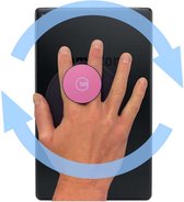 Velcro G-Hold Tablethouder - Popsocket – Ipad Houder – E-reader Houder – zwart - roze