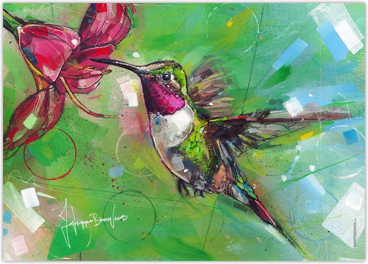 Passionforart.eu Kolibri - Canvas - 100 x 70 cm Full colour