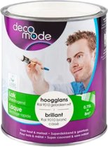 Decomode lak sneldrogend hoogglans gebroken wit RAL 9010 750ml