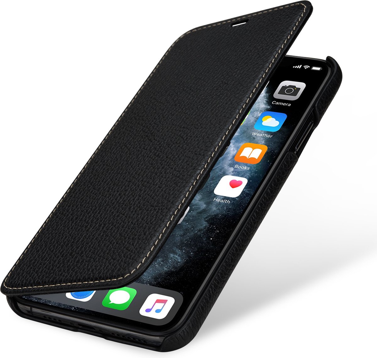 Stilgut - Telefoonhoesje IPhone 11 Pro Max - Zwart - Bookcase