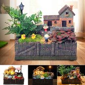 Miniatuur - Resin House Planter Pot - Succulent Bloempot - Micro Landschap Decoraties - Ambachten - voor Desktop Office