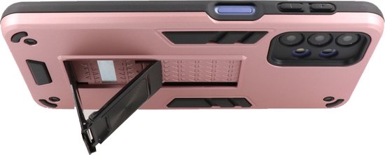 Étui Samsung Galaxy A32 5G - Étui rigide Tough Armor - Étui pour téléphone avec fonction de support - Couverture arrière Bestcases - Rose