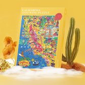 Puzzel Californië wijn - wijnkaart Californië wijngebieden - legpuzzel - 1000 stukjes