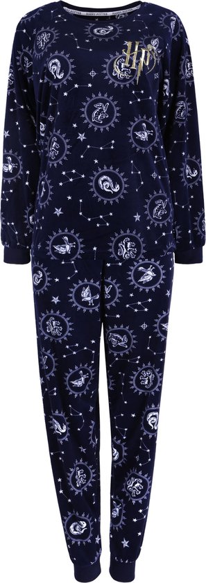 Tweedelige donkerblauwe Harry Potter dames pyjama / MAAT XS