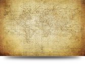 Maison de France - Canvas Wereldkaart -4 - canvas - 60 x 90 cm