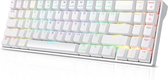 RK71 Gaming Keyboard Wit - RGB Verlichting - Mechanisch Gaming Toetsenbord 70% - Draadloos Bluetooth - Qwerty - Red Switches - Plug & Play