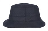 Hatland - Bucket hat voor heren - Thim Windstopper - Donkerblauw - maat XXL (63CM)