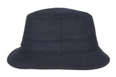 Hatland - Bucket hat voor heren - Thim Windstopper - Donkerblauw - maat L (59CM)