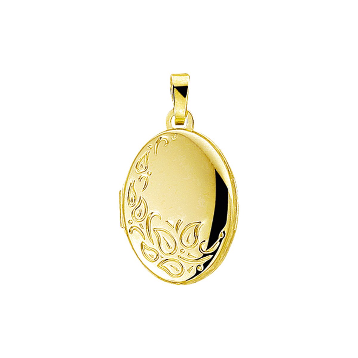 The Jewelry Collection Medaillon Gravure - Geelgoud (14 Krt.)