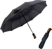 Bushifi stormparaplu Paraplu - Opvouwbaar - Zwart - 10 panelen - Polsband