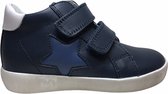 Naturino mt 31 velcro's blauwe ster hoge lederen sneakers Dorrie navy