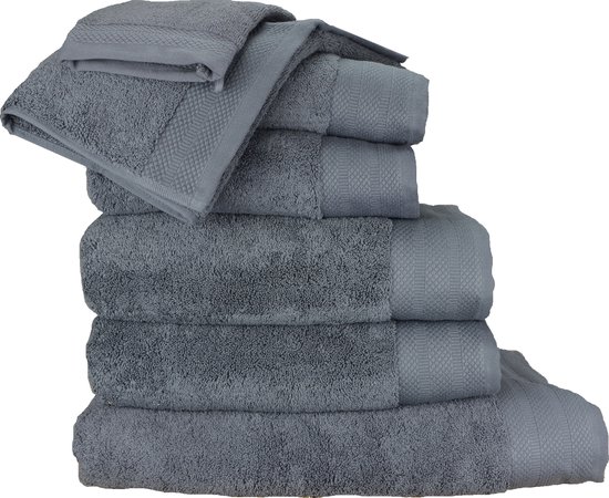 ARTG Towelzz - Complete Deluxe SET - 700 grams - Washandjes - Handdoeken - Gastendoekjes - Badhanddoeken - Strandlakens - Donkergrijs - Dark Grey - 28 stuks verschillende maten