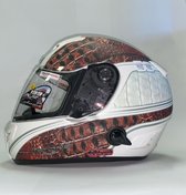 Astone Helm GTR Grafisch Exclusief Bruin met Slangenvel Print ECE Gekwalificeerd GTRGEX-BGM Maat M