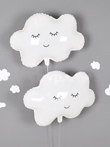 2 grote folie ballonnen Sleepy Cloud wit - ballon - wolk - cloud - decoratie