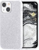 iPhone 13 Backcase - Glitter zilver